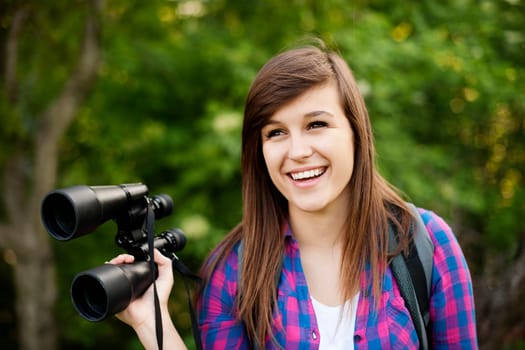 Beautiful female hiker