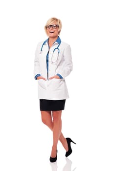 Cheerful and positive female doctor