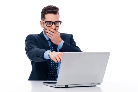 Surprised young businessman