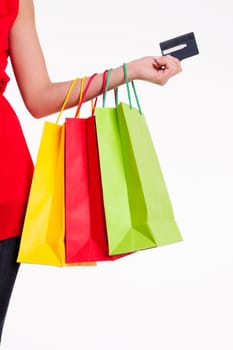 Shopping bags and credit card