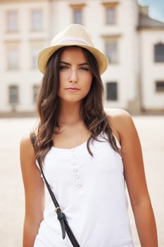 Portrait of beautiful summer girl
