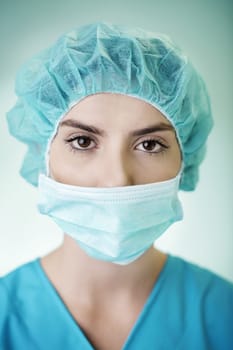 Portrait of young female surgeon