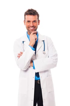 Portrait of confident handsome doctor