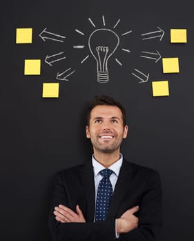 Head full of new and creative ideas