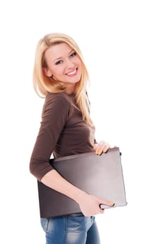 Student with laptop