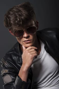 Portrait of handsome bad boy