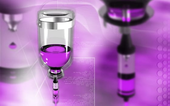 Digital illustration of drip in colour background