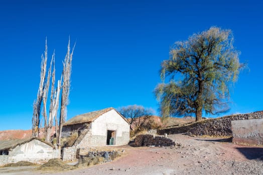 Old stone building in arid rural Bolivia near Potosi