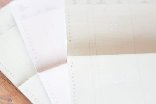 Three of bank account passbooks, stock photo
