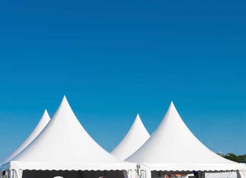 top of a white tent for large events