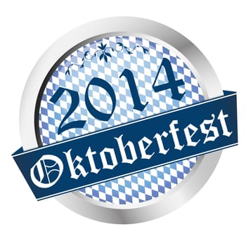 vector of button German Oktoberfest 2014 Munich