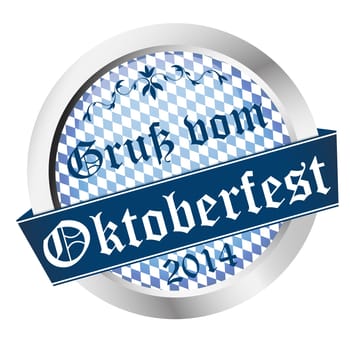 vector of Button Oktoberfest 2014 - Greeting from Oktoberfest