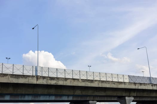 Blue sky and elevated expressway. 