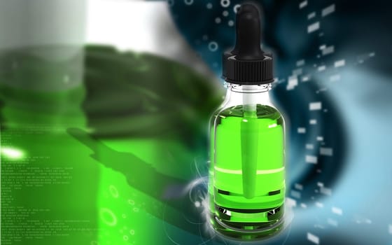 Digital illustration of medicine in colour background