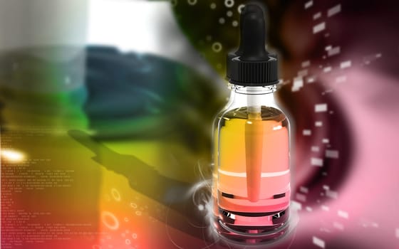 Digital illustration of medicine in colour background