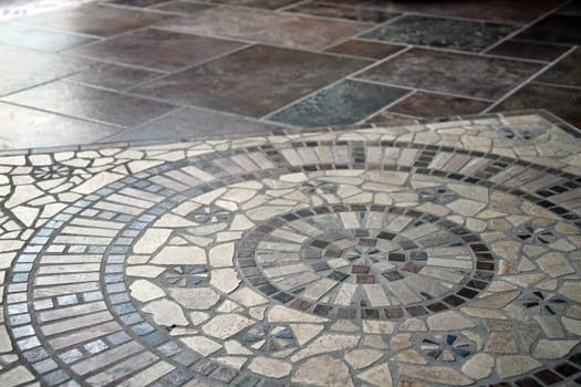Mosaic and floor tiles