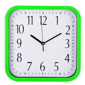 Wall clock isolated on white background. Ten past ten