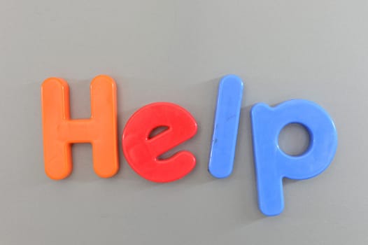 A close up shot of magnetic letters