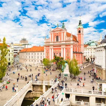 Romantic Ljubljana's city center