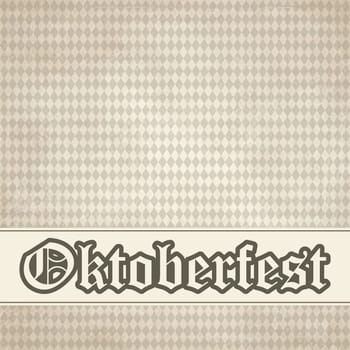 vector of old vintage background with checkered Oktoberfest pattern