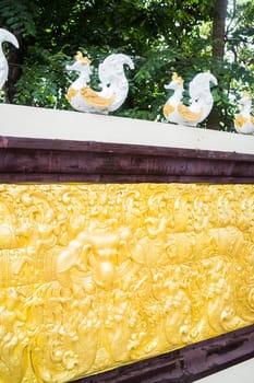 Temple sculpture wall in Chiang Mai, Thailand