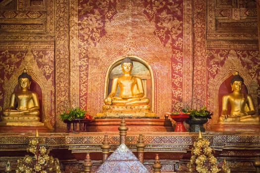 "Phra Sihing Buddha"" in the temple  Chiang Mai, Thailand"