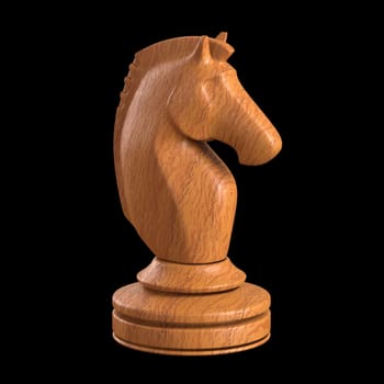 Wooden chess piece isolated. Clipping path included.