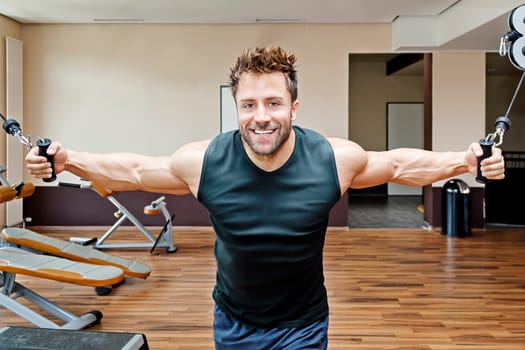 An image of a handsome young muscular sports man