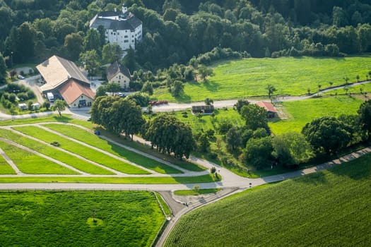 An image of a flight over the bavarian landscape