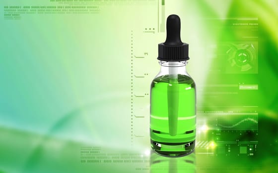 Digital illustration of medicine in colour background