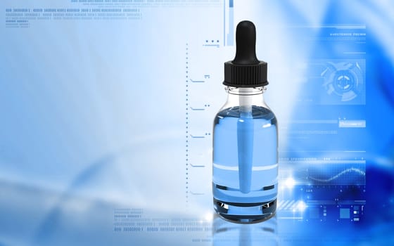 Digital illustration of medicine in colour background