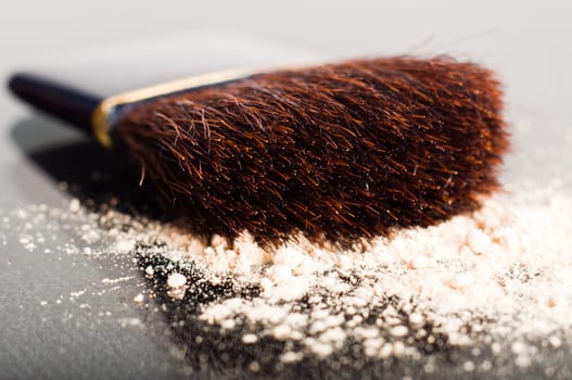 Closeup of makeup brush