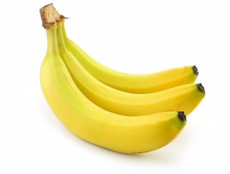 Bunch of Ripe Banana Isolated on White Background