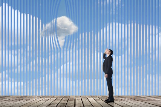 Concept of clouds, escape, idea, aspiration, wish etc.
