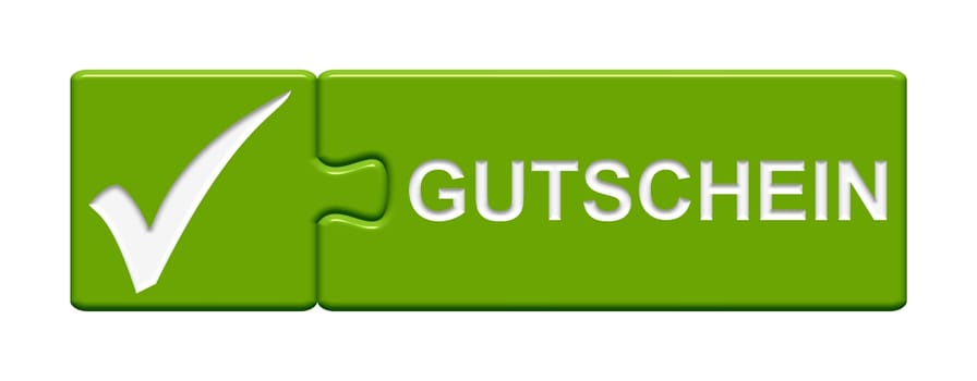 Puzzle button green: Voucher