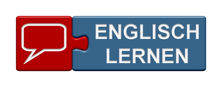 Puzzle Button Red Blue: Learn English