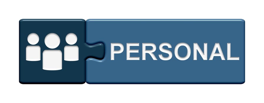 Puzzle button blue: Staff