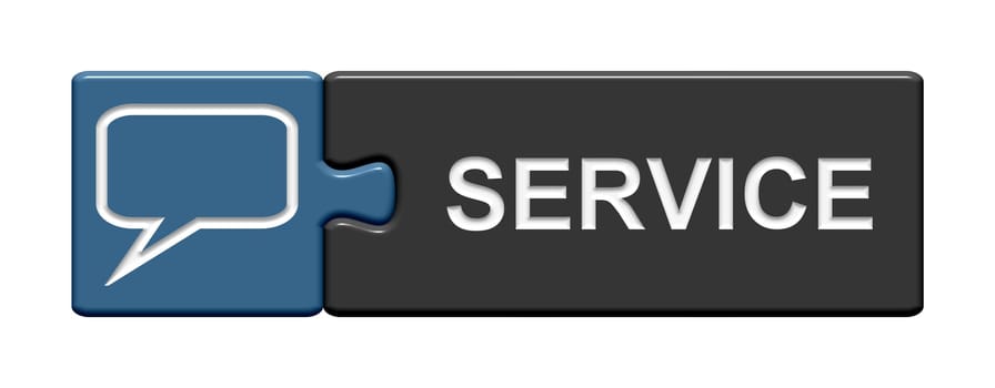Puzzle Button blue grey: Service