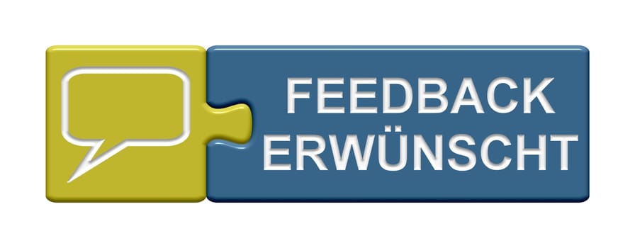 Puzzle button yellow blue: feedback desired