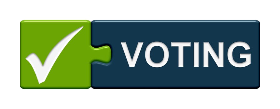 Puzzle button green blue: Voting