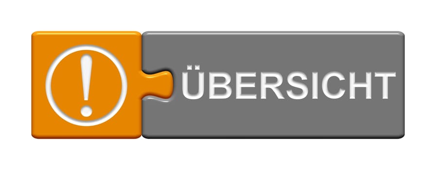 Puzzle button orange grey: Overview