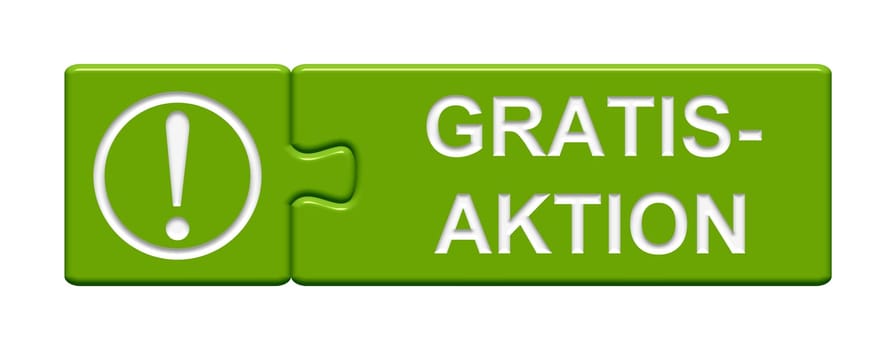 Puzzle button green: Free promotion