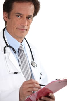 Doctor with clipboard