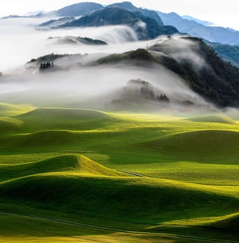 sunset in the mountains landscape for adv or others purpose use