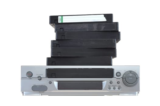 A close up shot of a video cassette