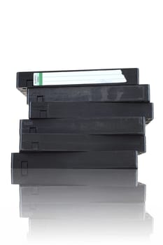 A close up shot of a video cassette
