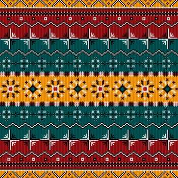 Balkan style ethno country carpet, seamless pattern design