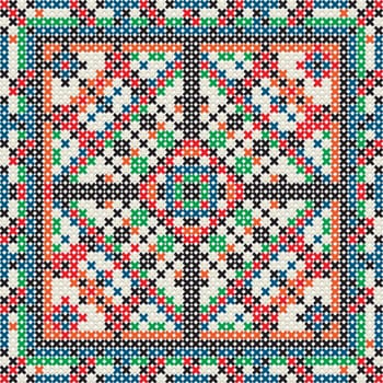 Decorative knit tile, seamless pattern