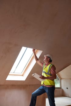 Building Inspector Looking At New Property