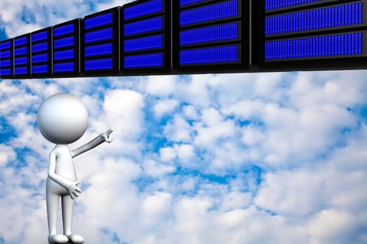 Cloud computing, technology connectivity concept for adv or others purpose use